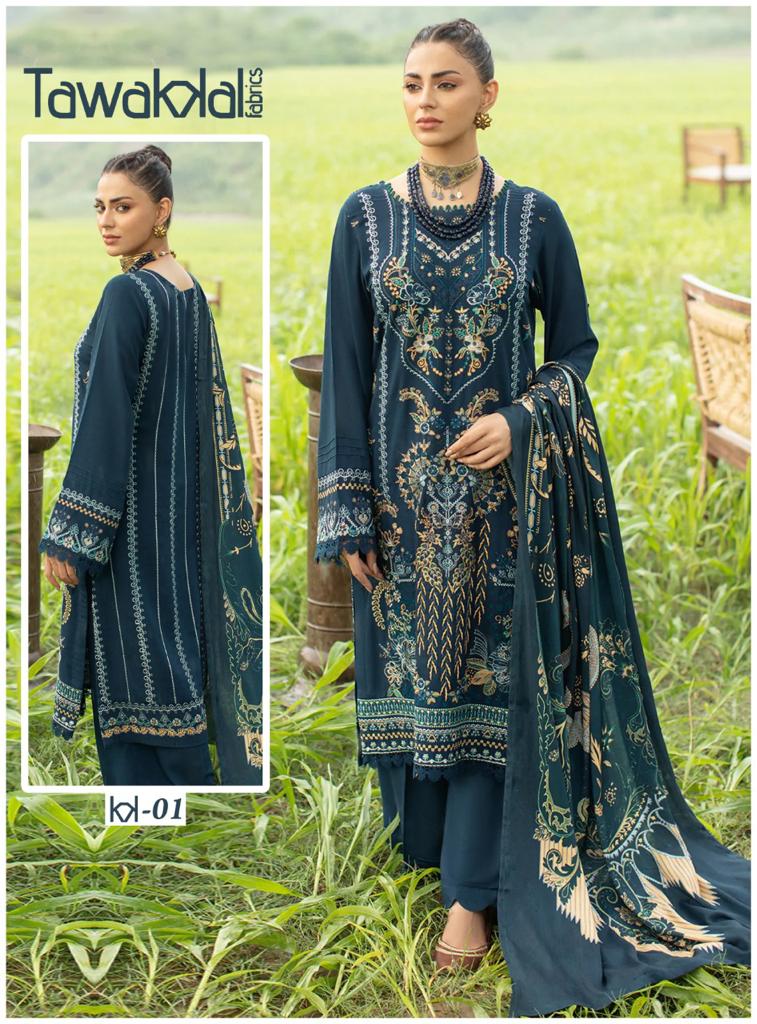 Tawakkal Mehroz Ocassion Wear Wholesale Karachi Cotton Dress Material
